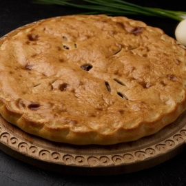 Осетинский пирог с говядиной и грибами
