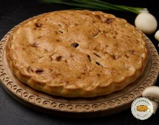 Осетинский пирог с говядиной и грибами