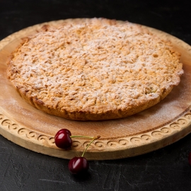 Песочный пирог с вишней Песочный пирог с вишней